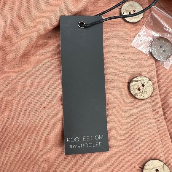 NWT Roolee Orange Button Up Short Sleeve Mini Dress Size 3 XL Women’s - Picture 8 of 10